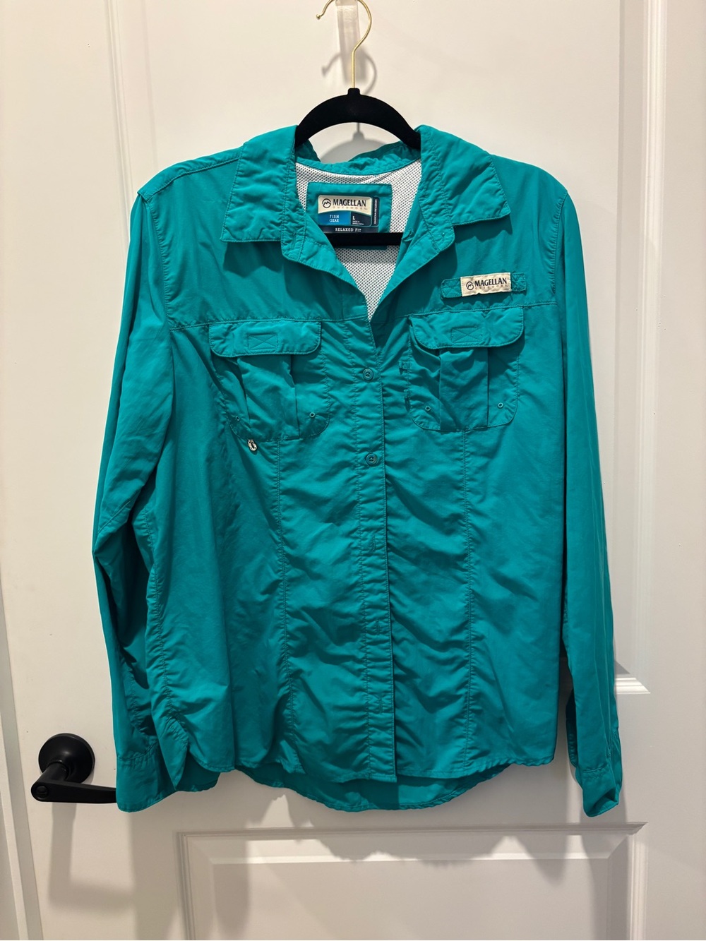Magellan Outdoors Teal Fishing Shirt